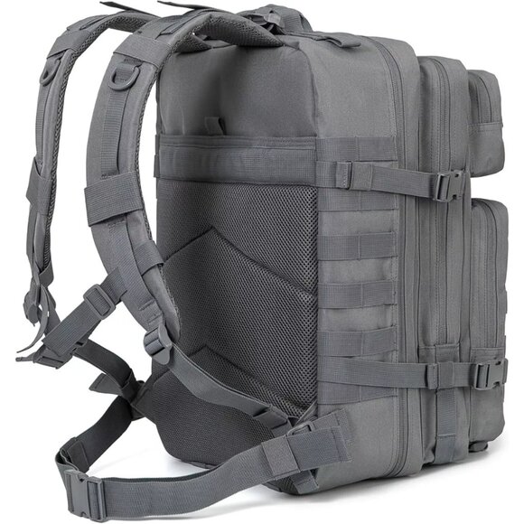 45L Tactical Backpack Grey Waterproof Multi Compartment for Hiking, Camping, - Picture 5 of 5